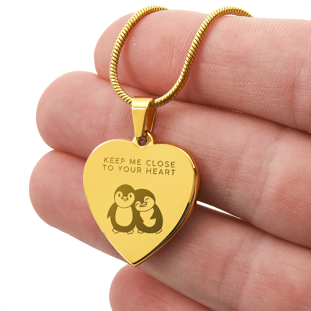 Keep me close to your heart necklace