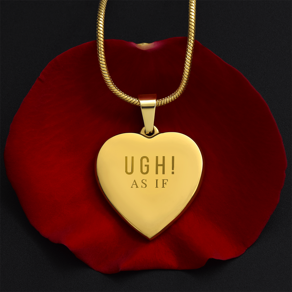 “UGH! AS IF” Heart Necklace – Clueless Inspired 90s Jewellery