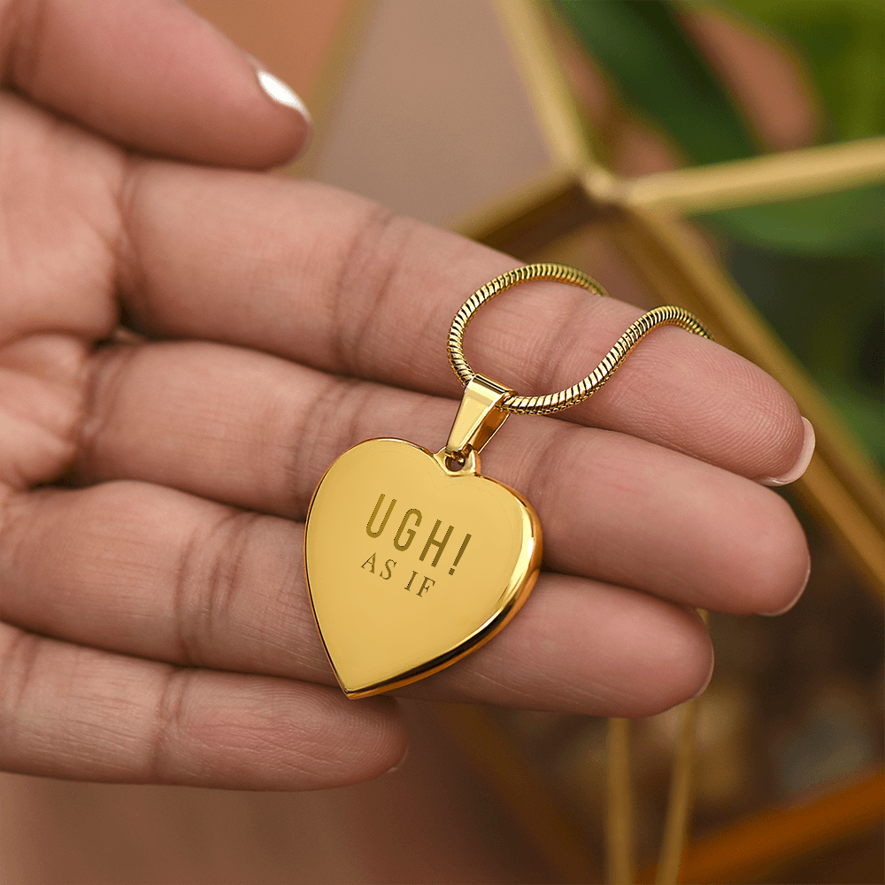 “UGH! AS IF” Heart Necklace – Clueless Inspired 90s Jewellery
