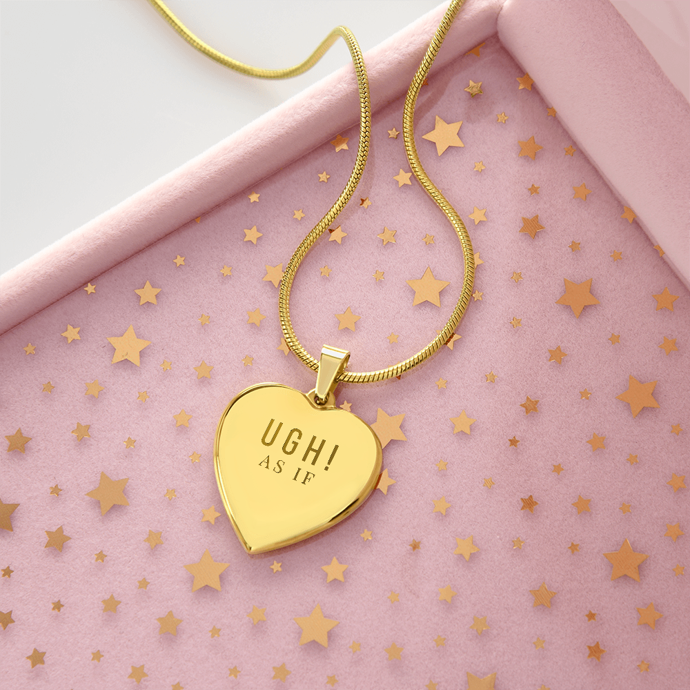 “UGH! AS IF” Heart Necklace – Clueless Inspired 90s Jewellery