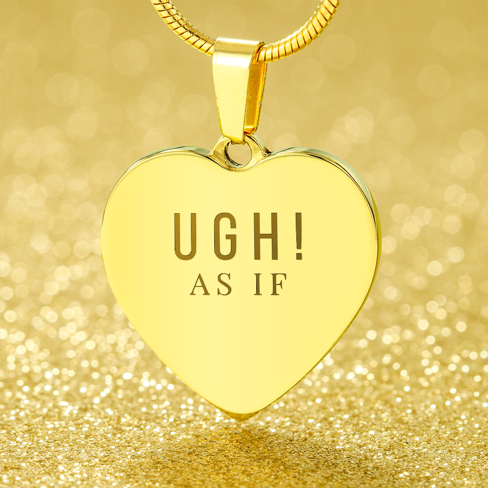 “UGH! AS IF” Heart Necklace – Clueless Inspired 90s Jewellery