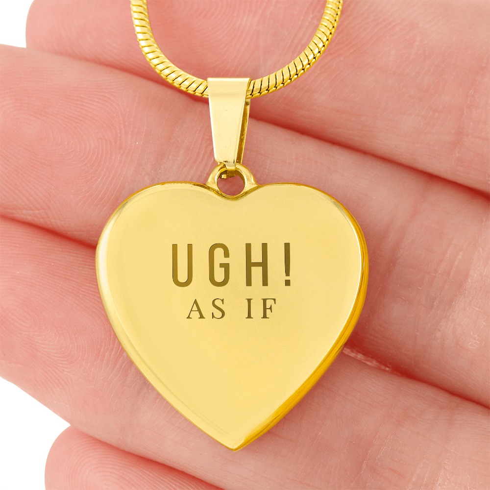 “UGH! AS IF” Heart Necklace – Clueless Inspired 90s Jewellery