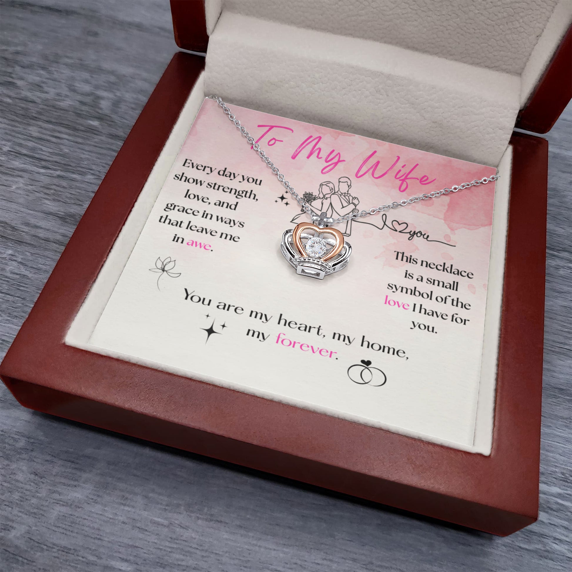 For My Wife - Crown Necklace