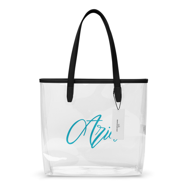 Personalise Teal Clear Tote Bag
