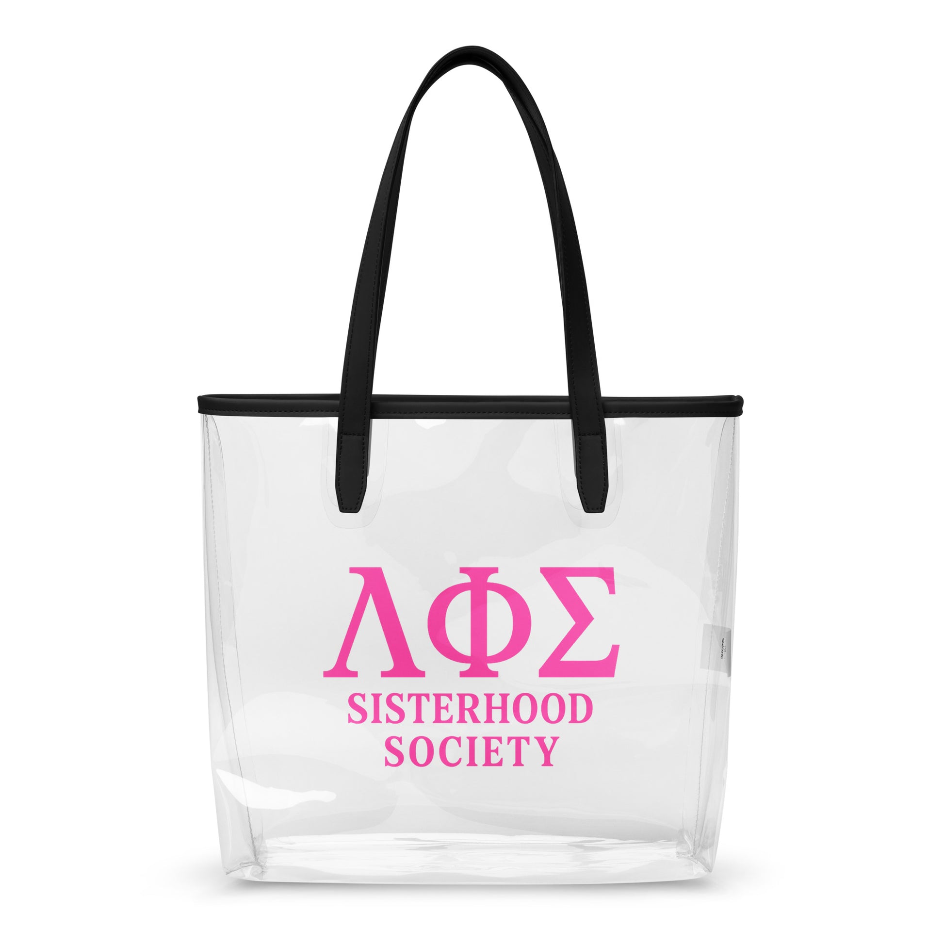 ΛΦΣ Sisterhood Society Greek Clear Tote Bag