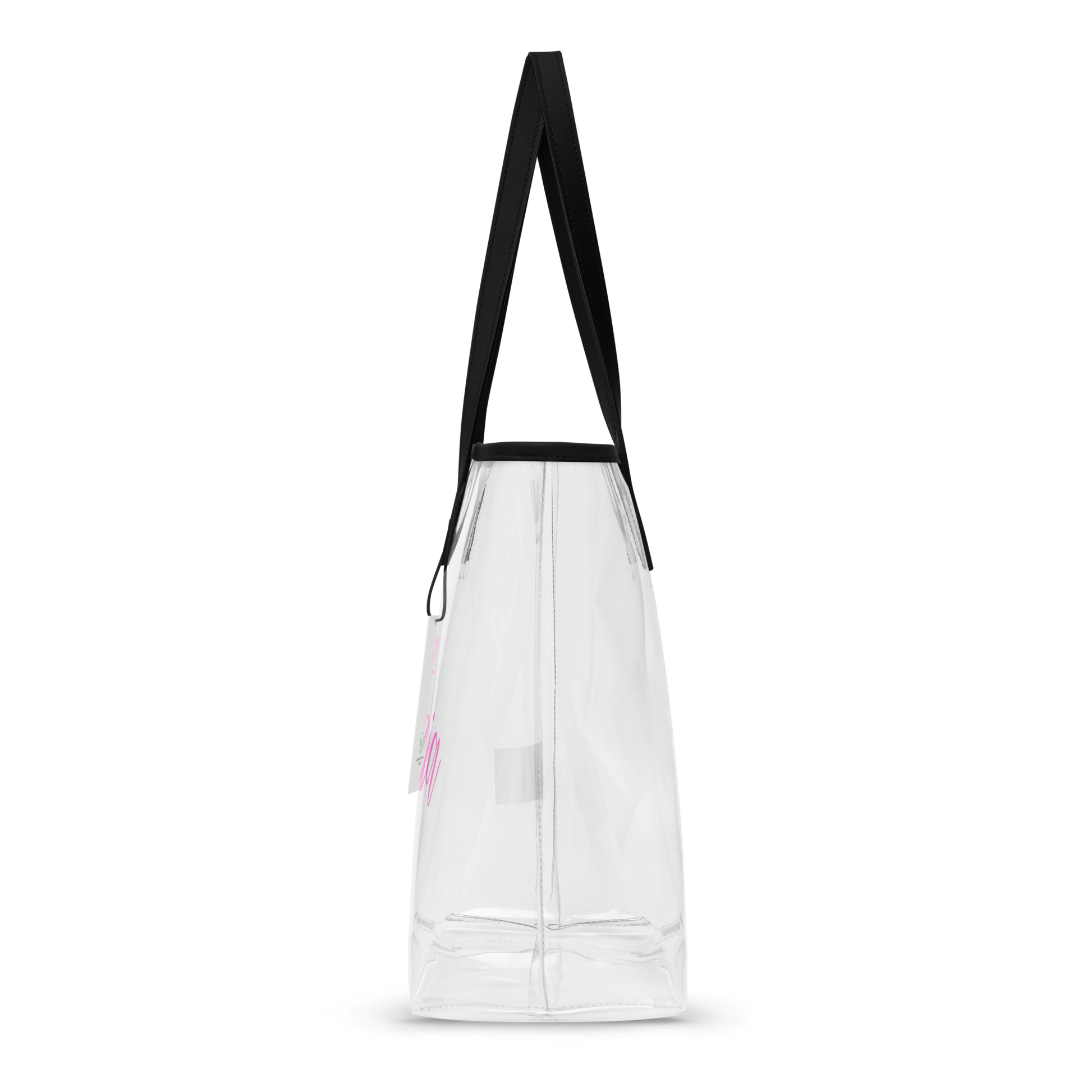 Personalised Pink Clear Tote Bag