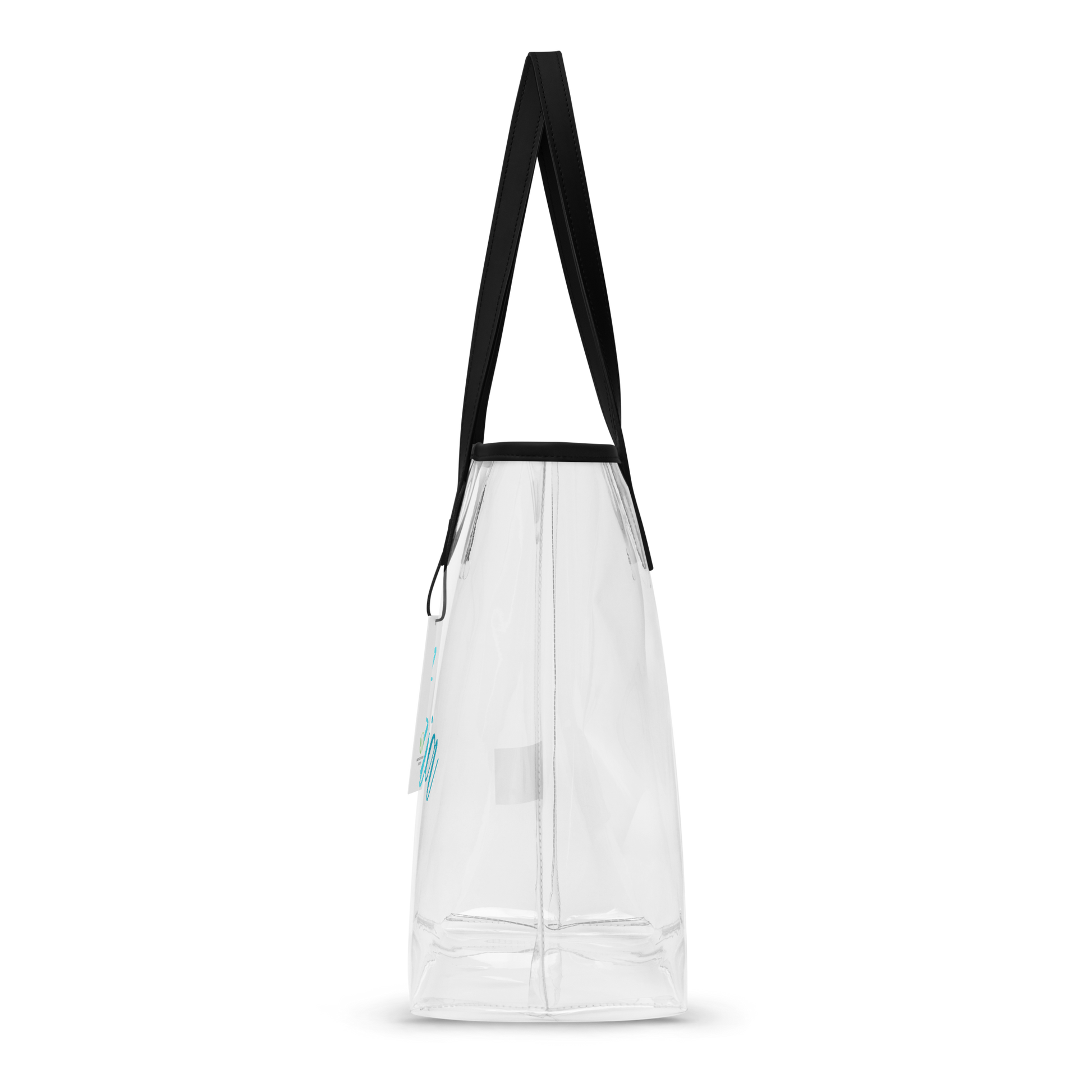 Personalise Teal Clear Tote Bag