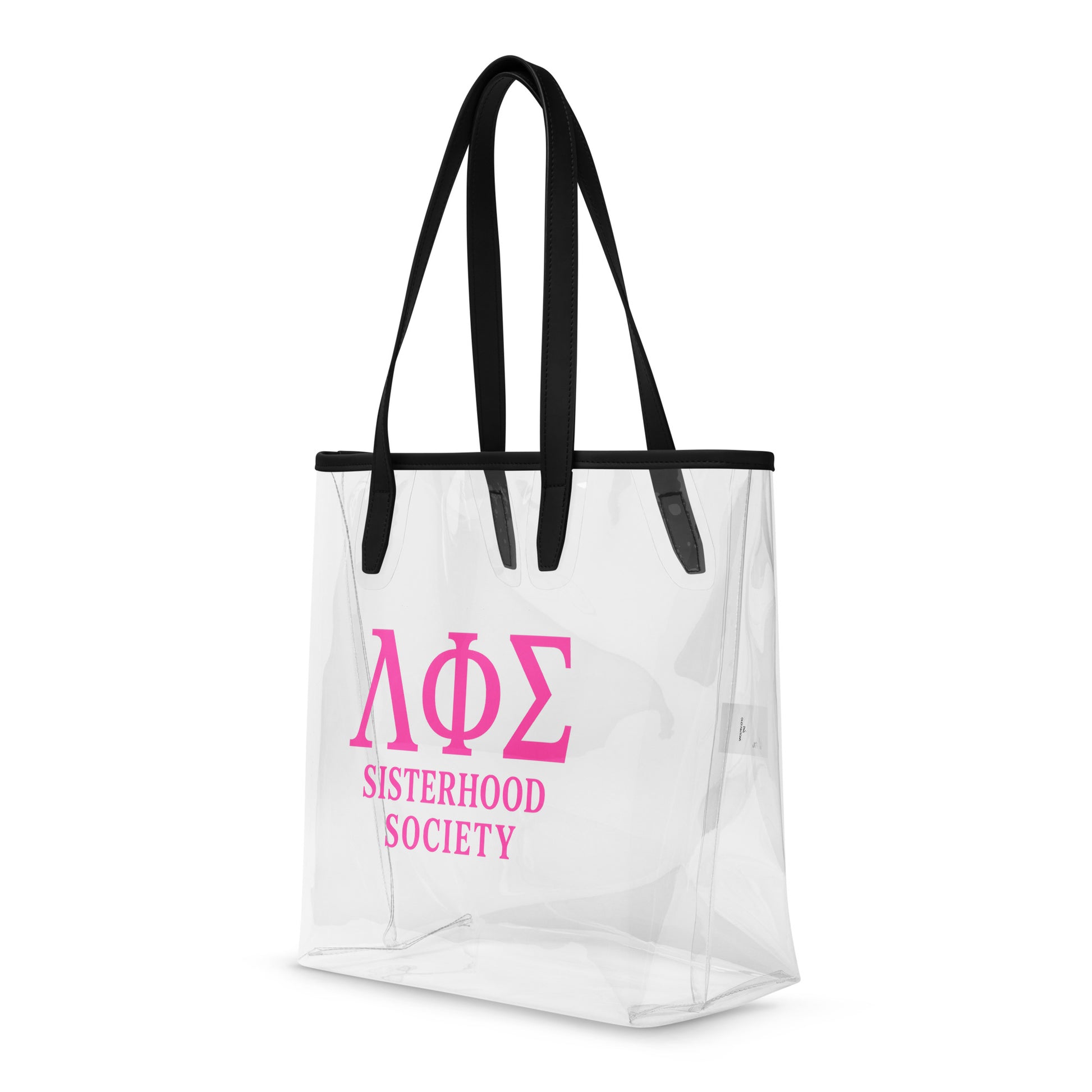 ΛΦΣ Sisterhood Society Greek Clear Tote Bag