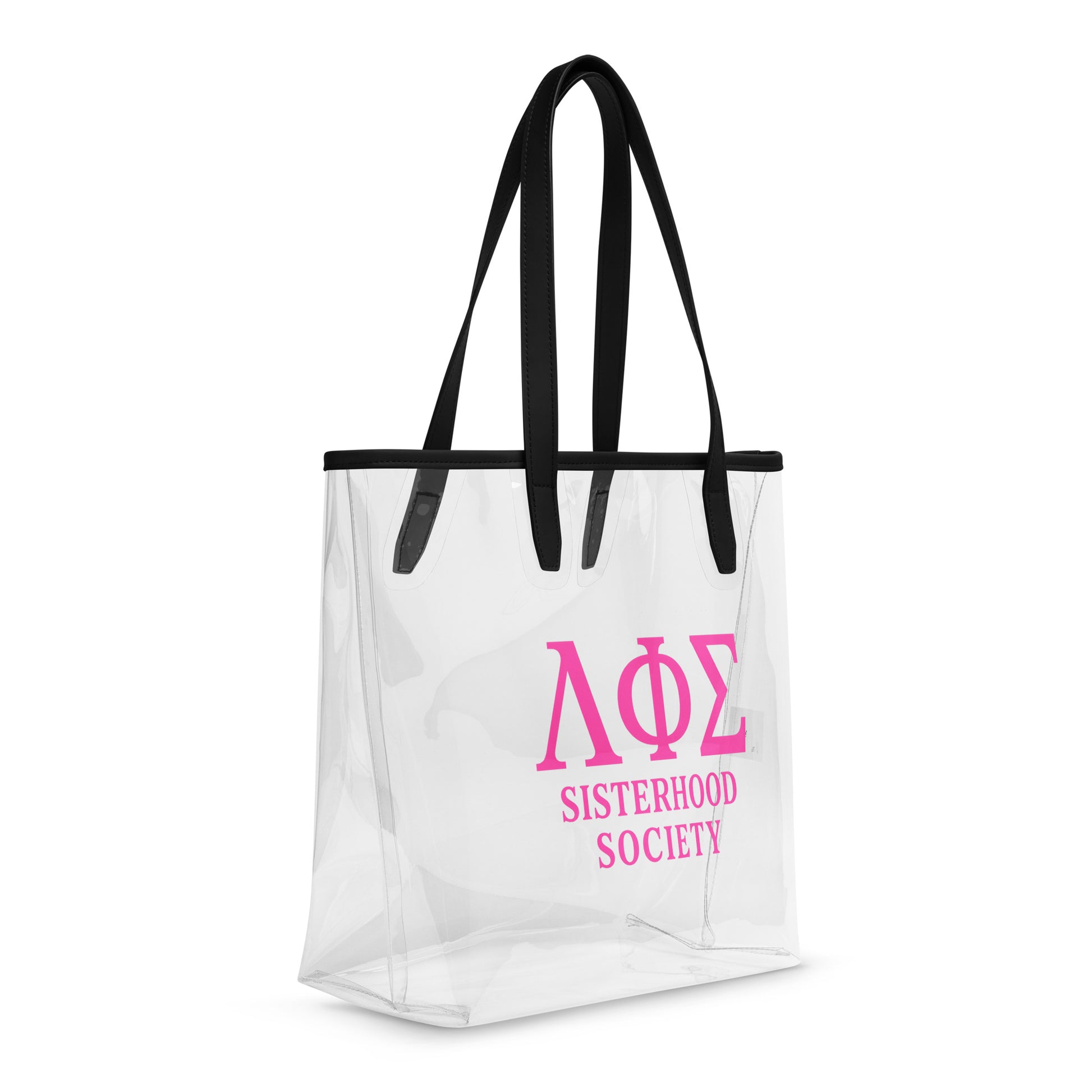 ΛΦΣ Sisterhood Society Greek Clear Tote Bag