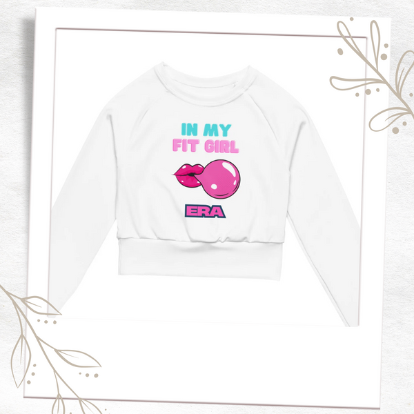 In My Fit Girl Era Long-Sleeve Crop Top