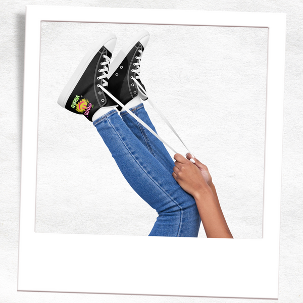 Good Vibes Women’s High Top Canvas Shoes