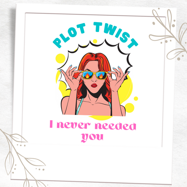 Plot Twist: I Never Needed You - Long Sleeve Crop Top