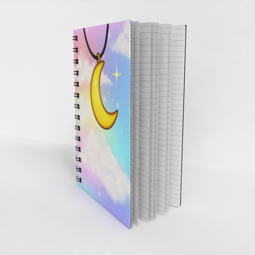 Luna Magic Moon Pendant Lined Notebook