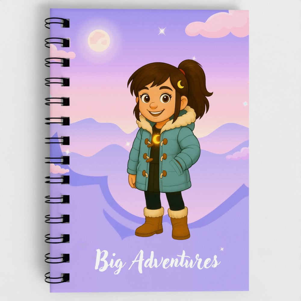Luna's Big Adventure Lined Notebook