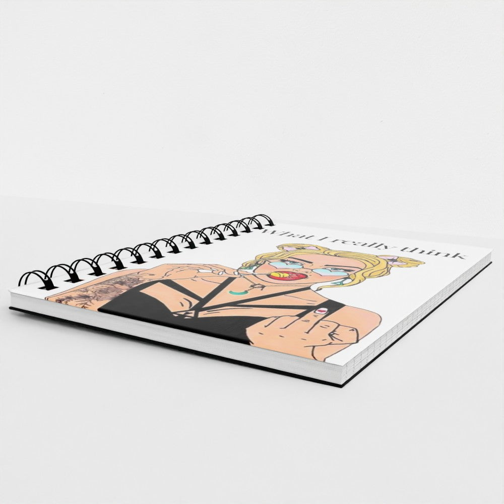 What I REALLY Want Pop Art Babe Spiral Notebook – Bold Sassy Journal