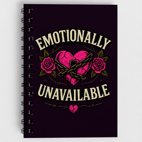 Emotionally unavailable Spiral Notebook