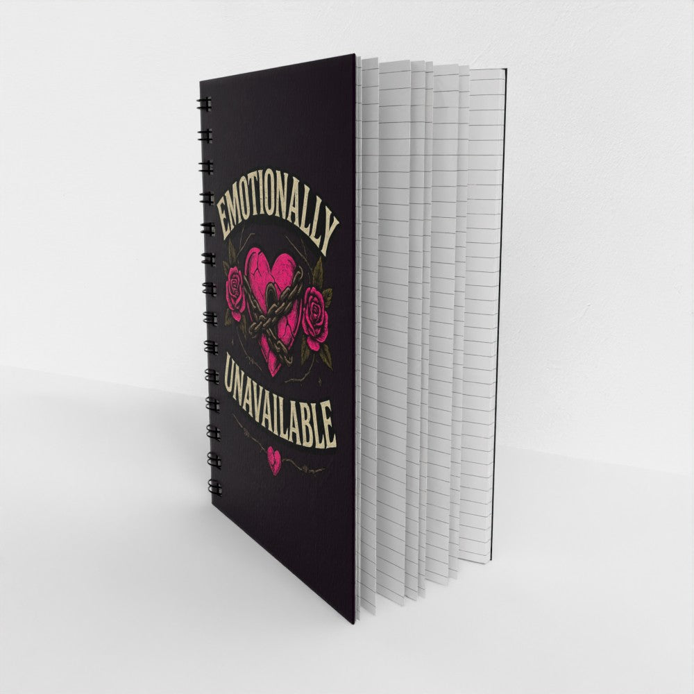 Emotionally unavailable Spiral Notebook