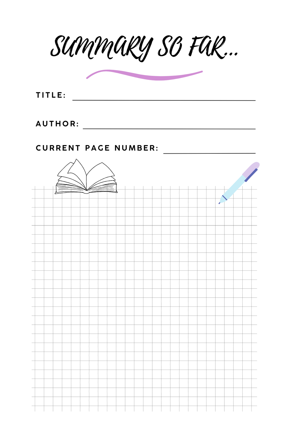 Digital Reading Planner I Book Journal: Track Your Reading, TBR List, Challenges, Reviews & Stats