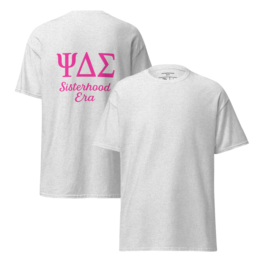 ΨΔΣ Sisterhood Era Back Print Cotton Classic T-Shirt