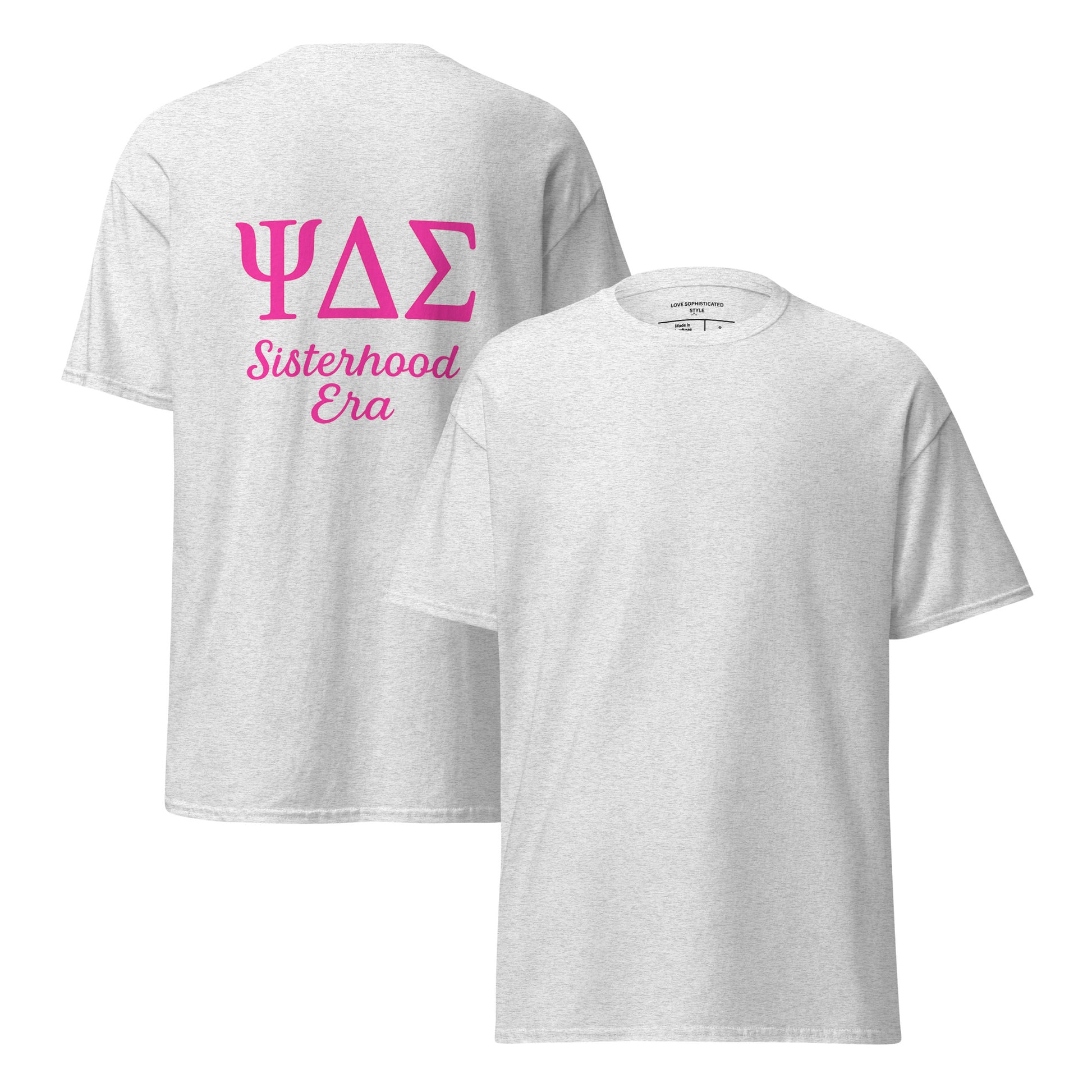 ΨΔΣ Sisterhood Era Back Print Cotton Classic T-Shirt