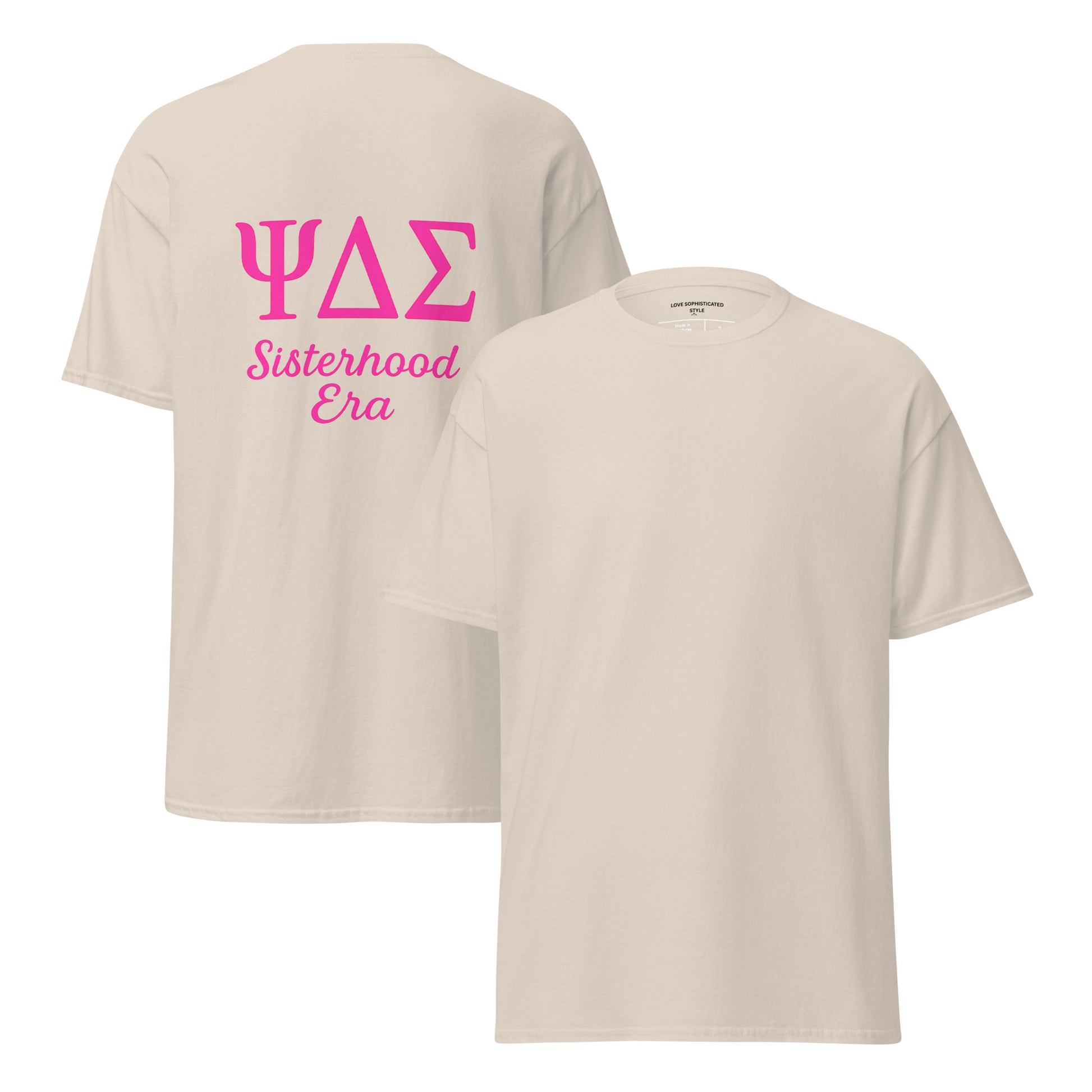 ΨΔΣ Sisterhood Era Back Print Cotton Classic T-Shirt