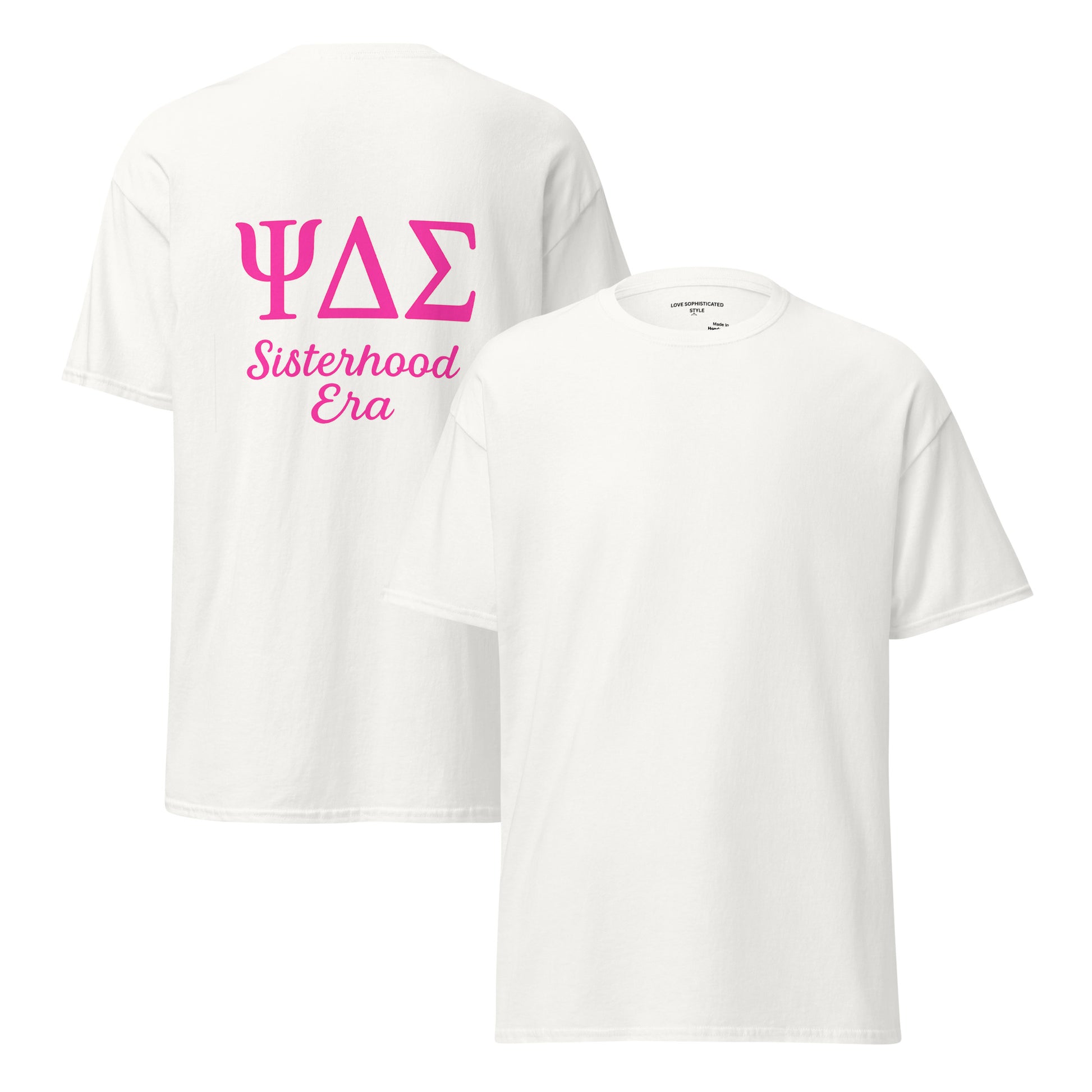 ΨΔΣ Sisterhood Era Back Print Cotton Classic T-Shirt