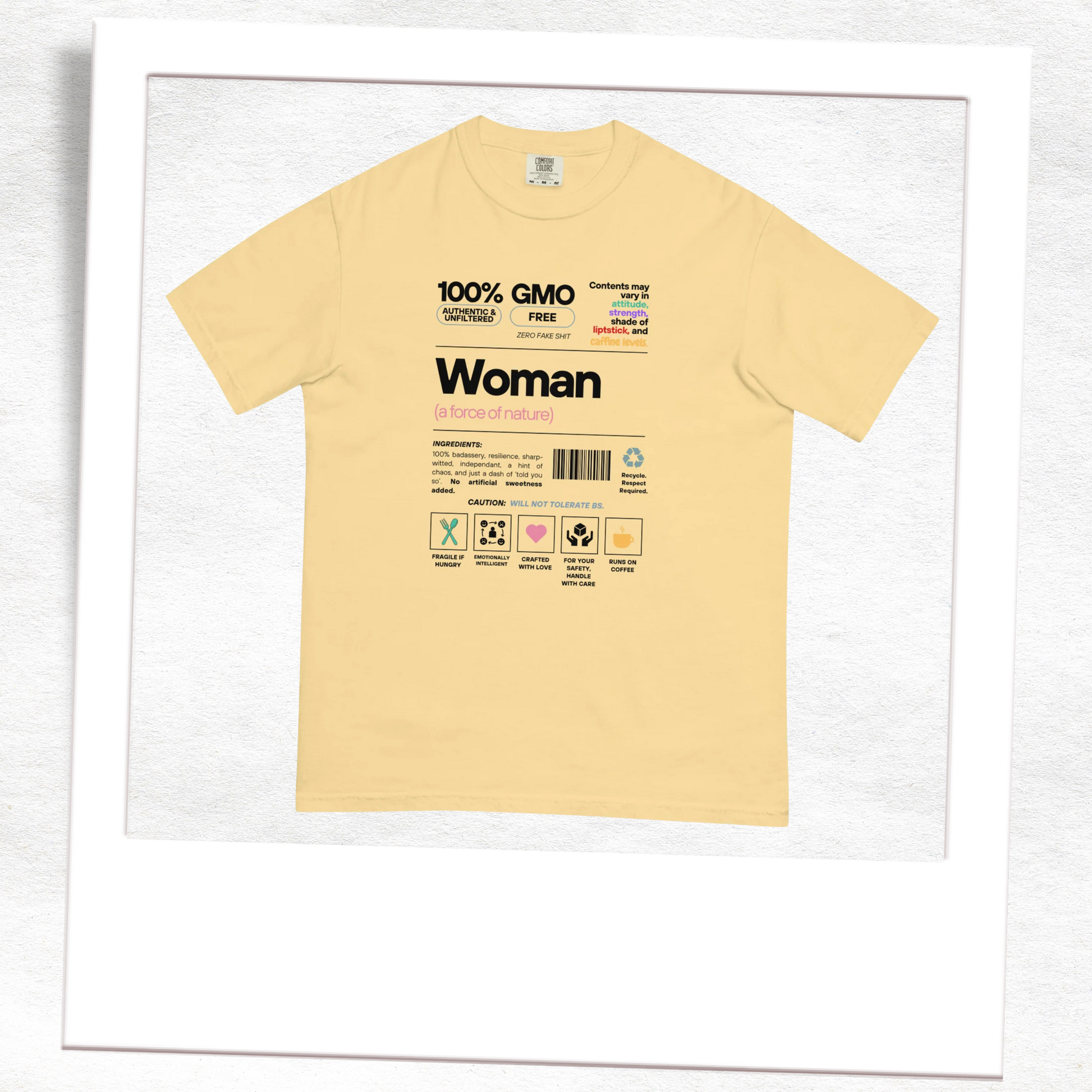 Woman (a force of nature) Garment-Dyed Heavyweight T-Shirt