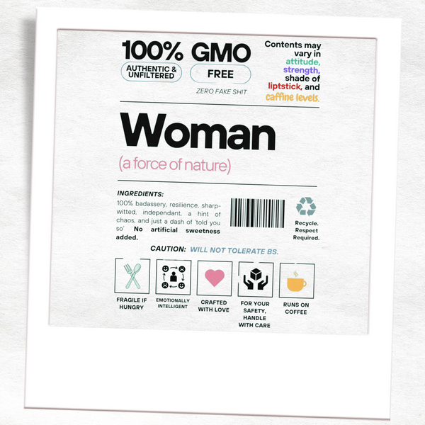 Woman (a force of nature) Garment-Dyed Heavyweight T-Shirt - Back Print