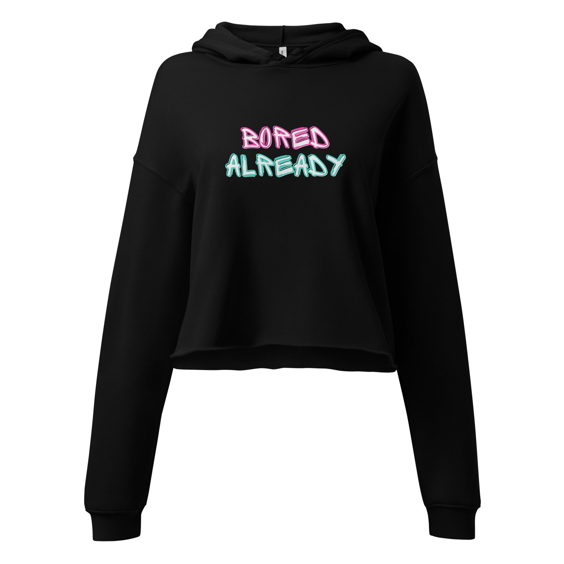 Bored Already Crop Hoodie