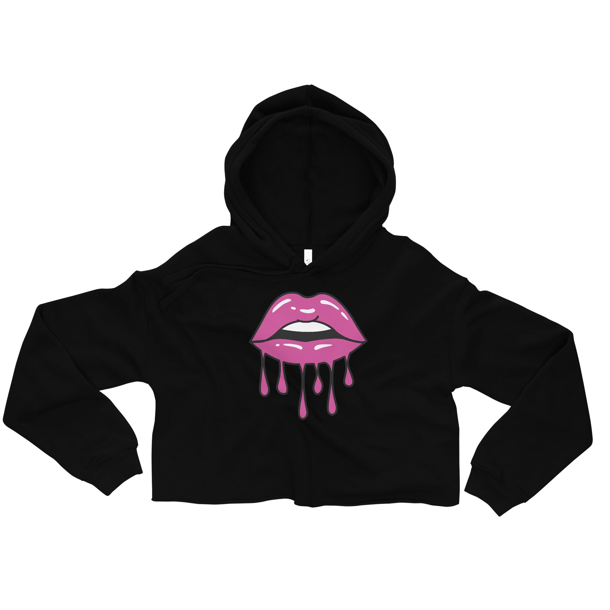 Dripping Lips Crop Hoodie