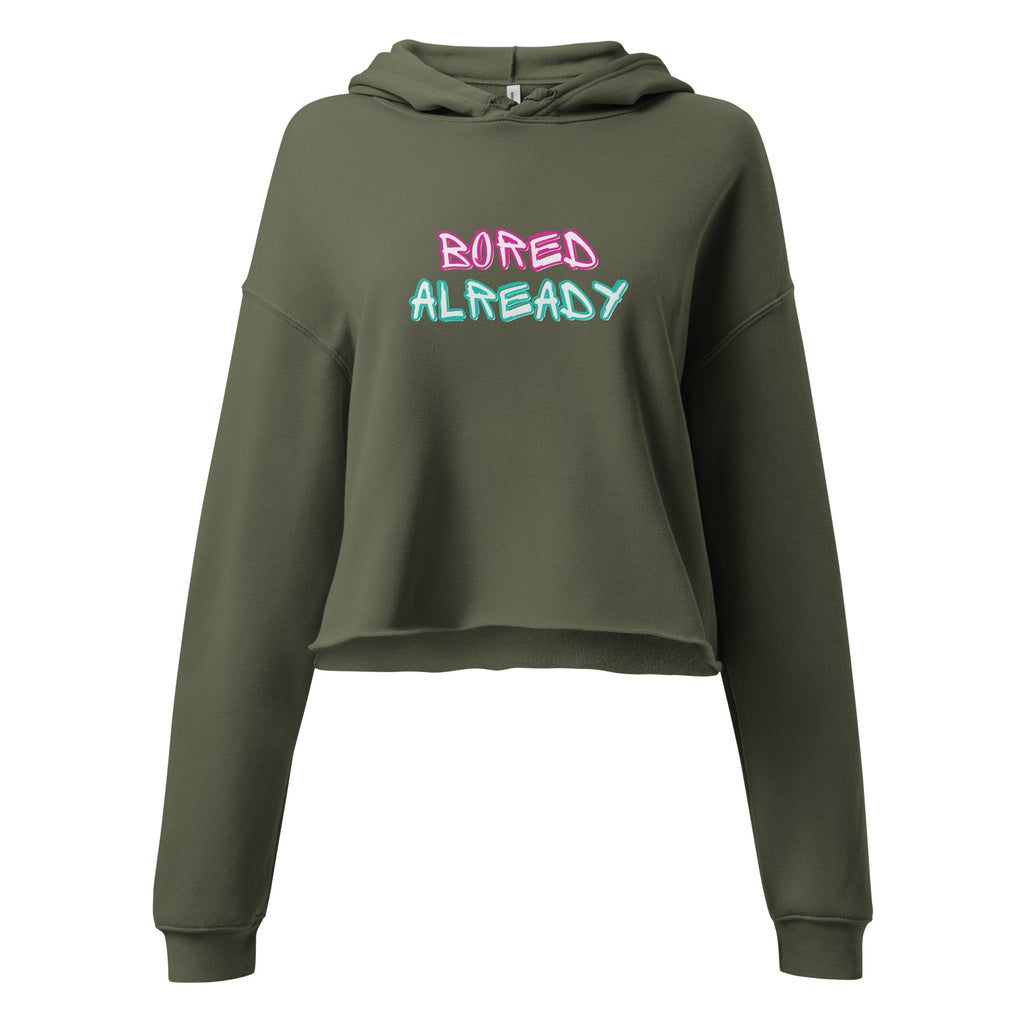 Bored Already Crop Hoodie
