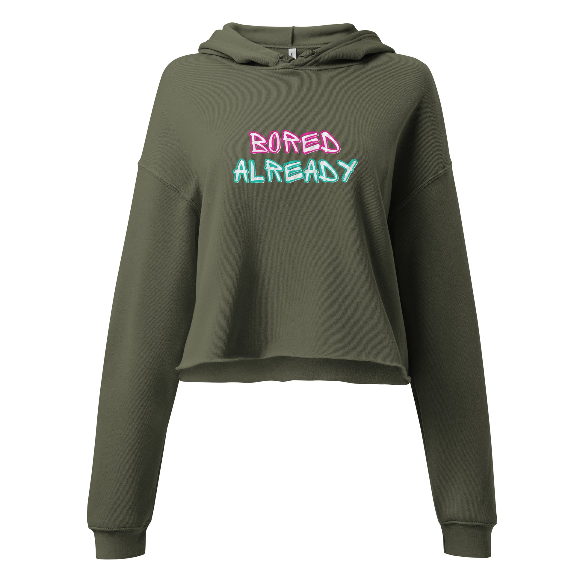 Bored Already Crop Hoodie