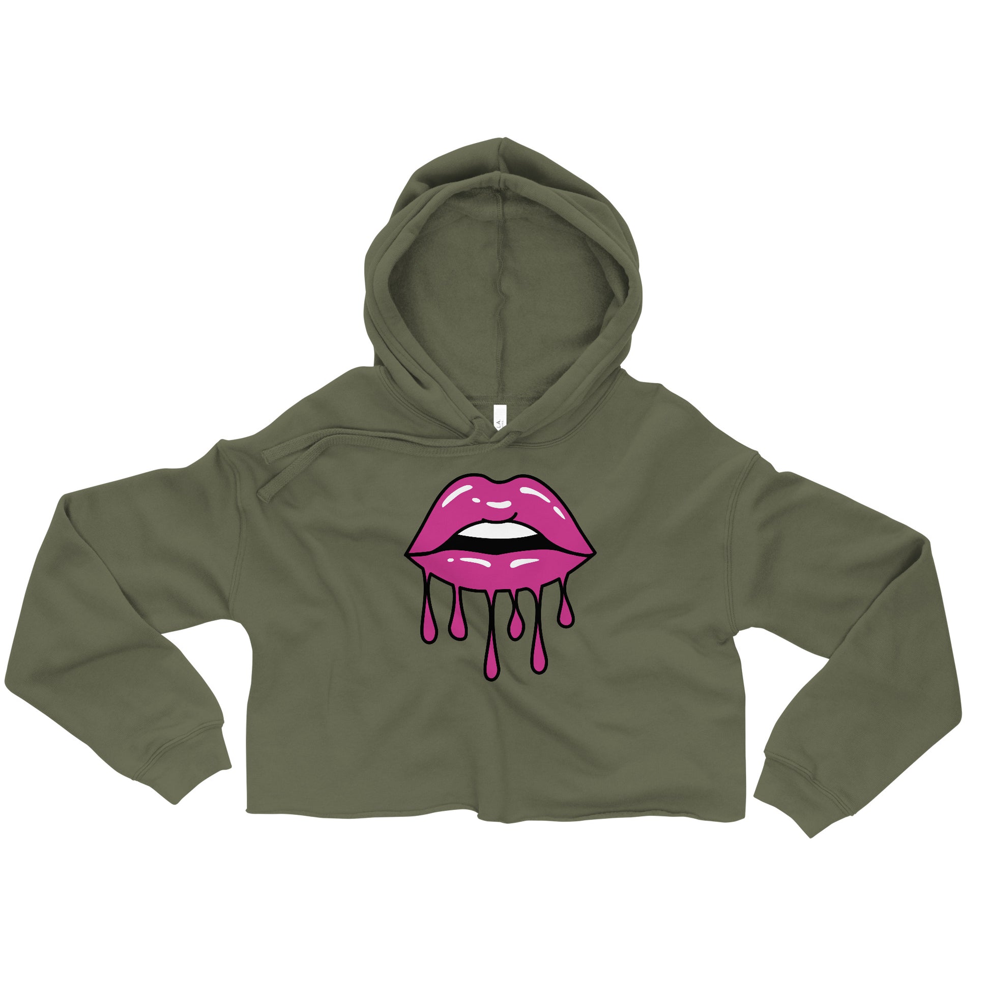 Dripping Lips Crop Hoodie