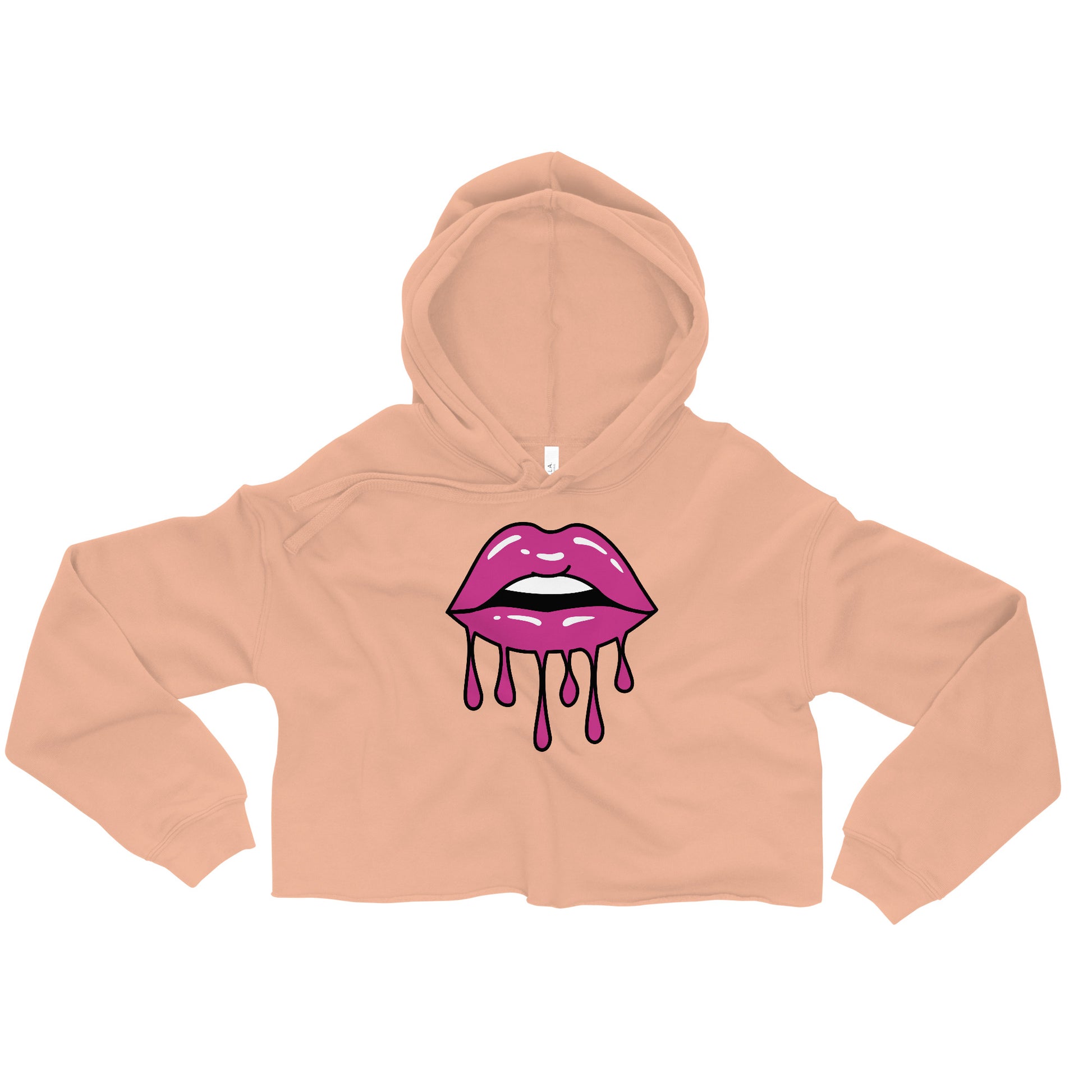Dripping Lips Crop Hoodie