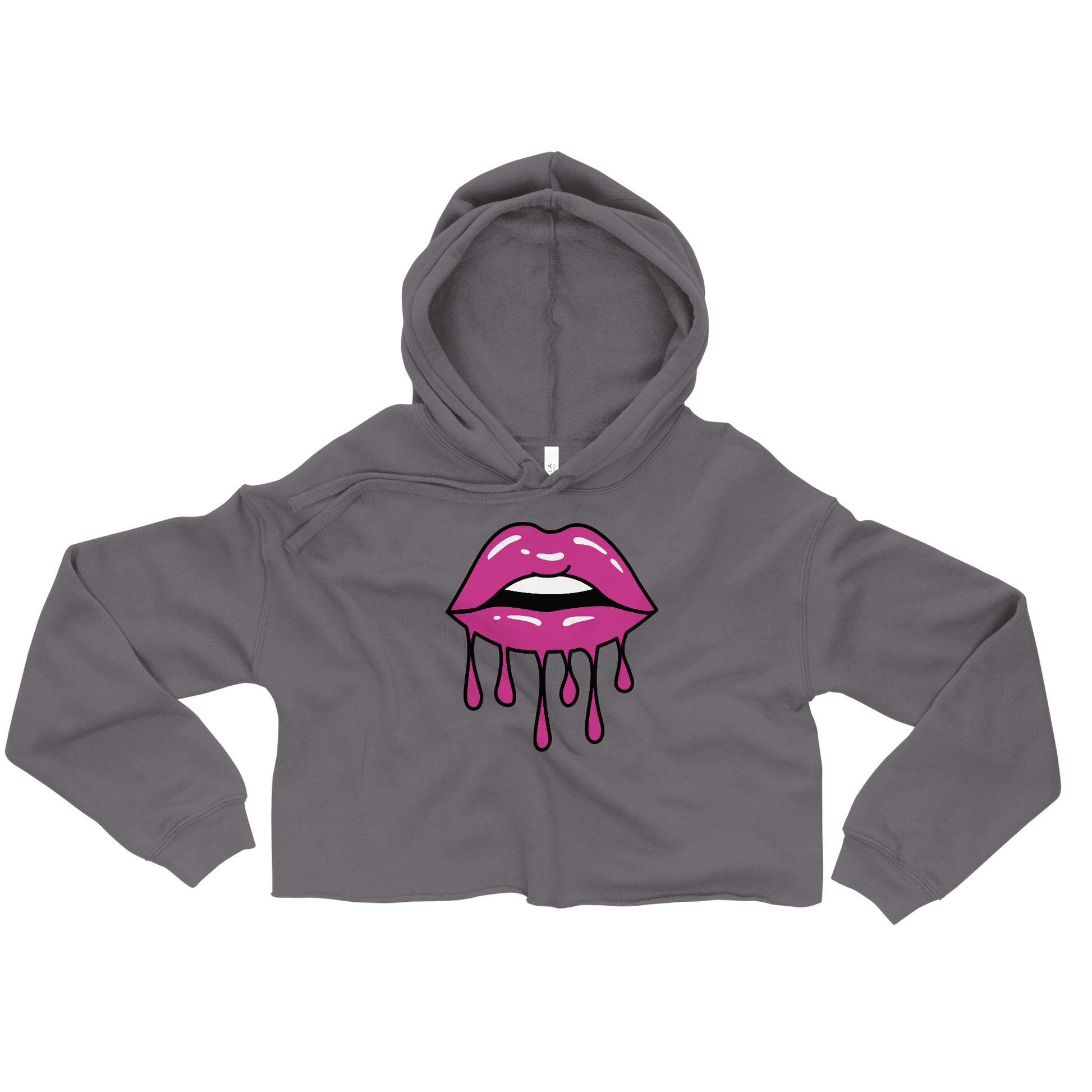 Dripping Lips Crop Hoodie