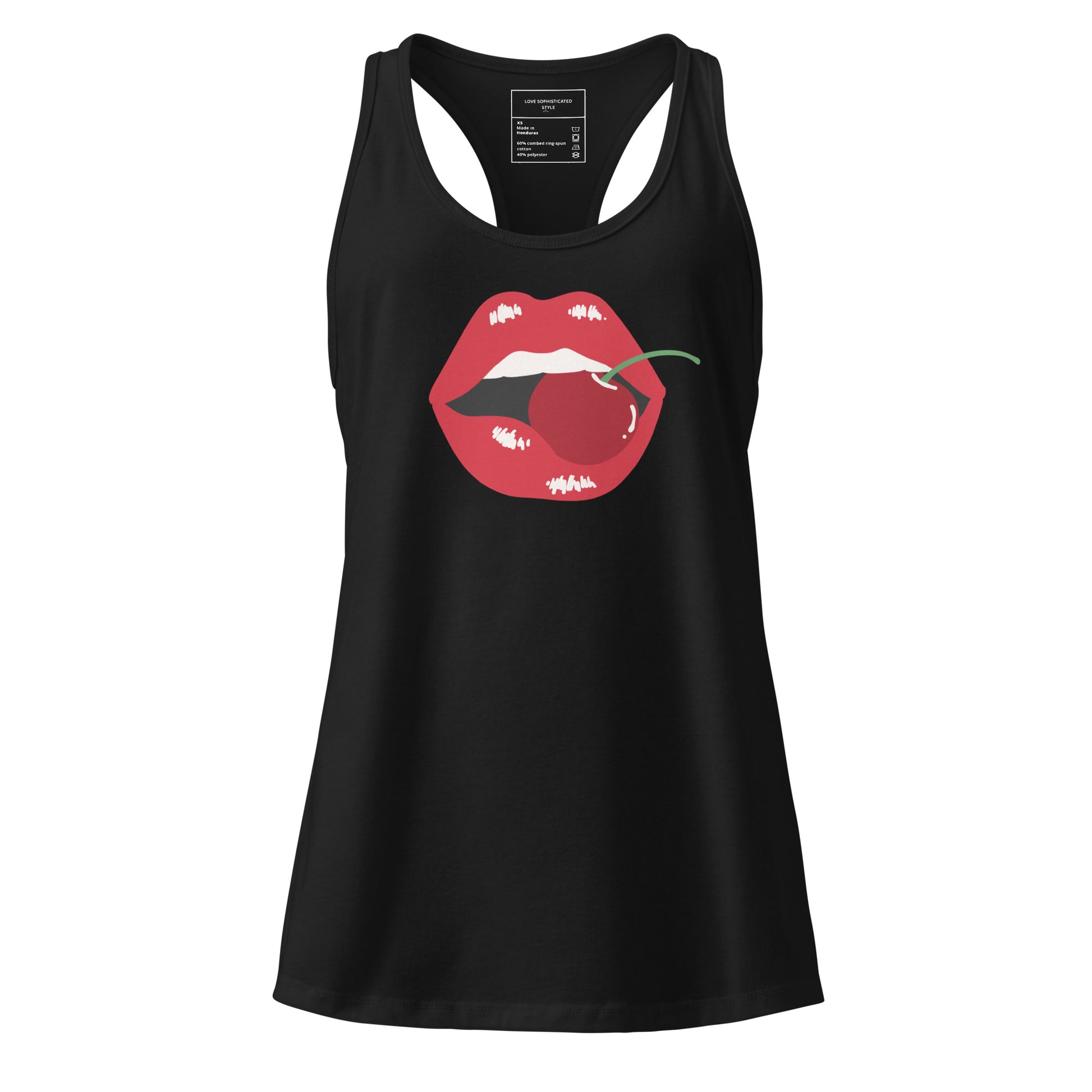 Cherry Lips Racerback Tank Top